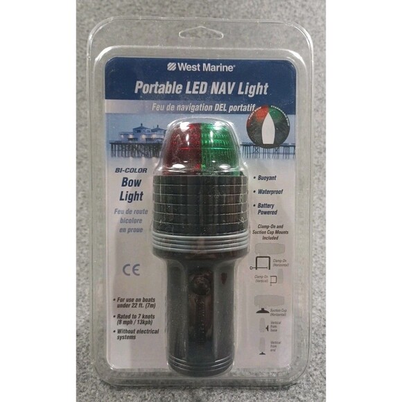 WEST MARINE Deck Mount Portable LED Bi-Color Navigation Bow Light NEW / SEALED - Picture 2 of 5